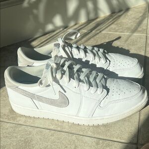 Air Jordan’s Nike Air White and Gray Casual Sneakers